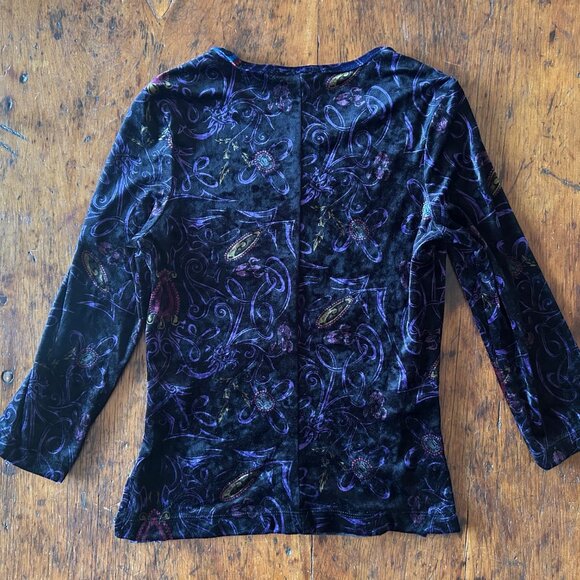Vintage Betsey Johnson New York Velvet Top - Picture 9 of 11